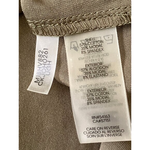 Calvin Klein Olive Gold Round neck Tee Top T-shirt Short Sleeves Size L - Picture 6 of 12